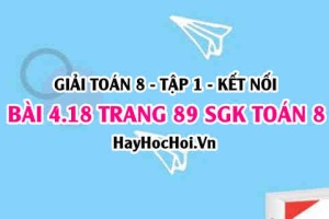 Giải bài 4.19 trang 89 Toán 8 Tập 1 SGK Kết nối tri thức